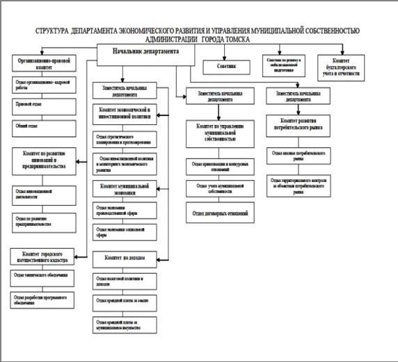 Общая информация о департаменте экономического развития и управления муниципальной собственностью администрации Томска