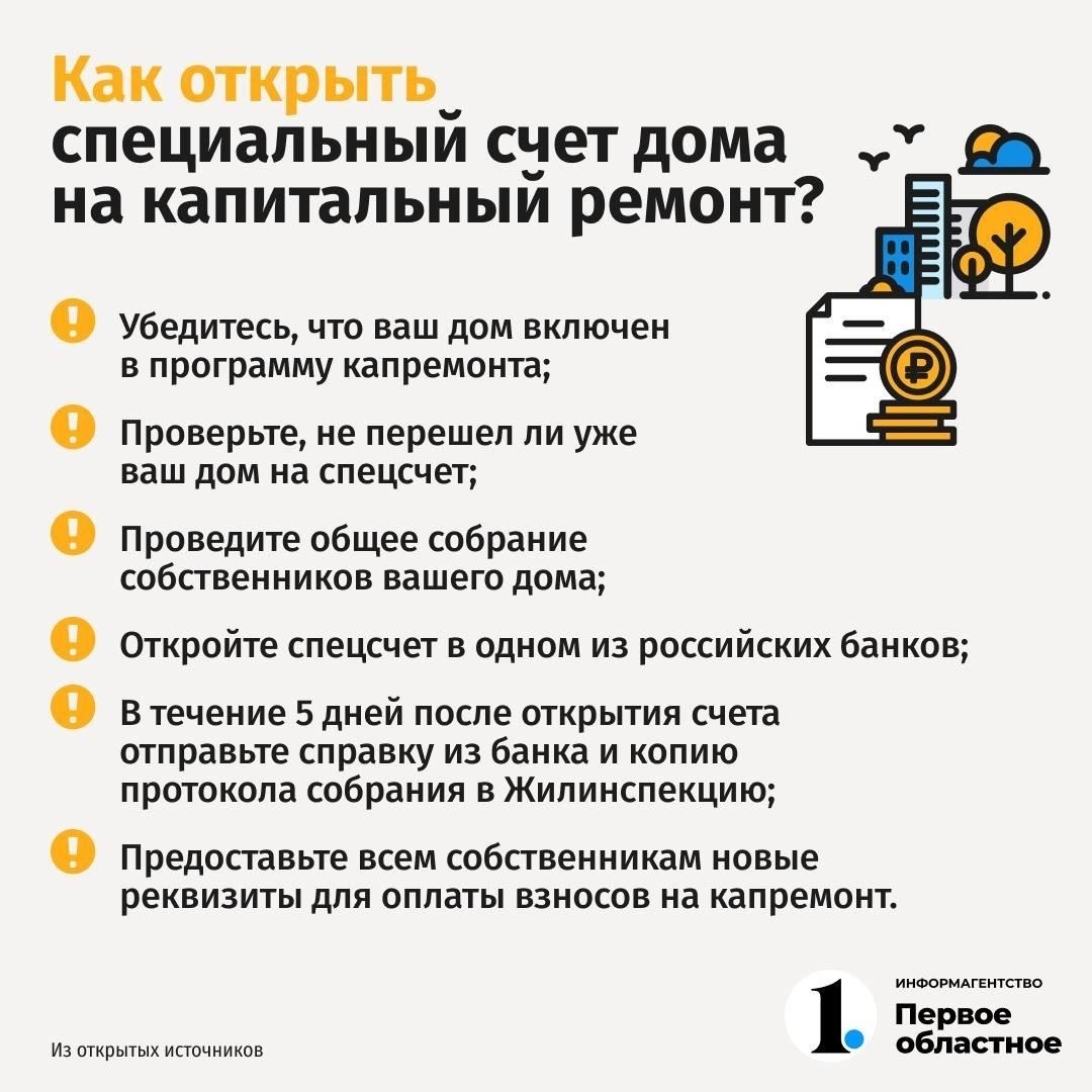 Как открыть специальный счет для капитального ремонта в многоквартирном доме