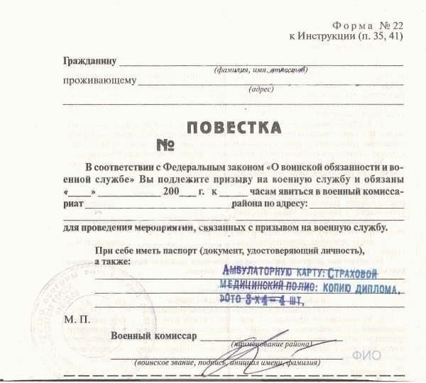 Последствия неявки на военные сборы