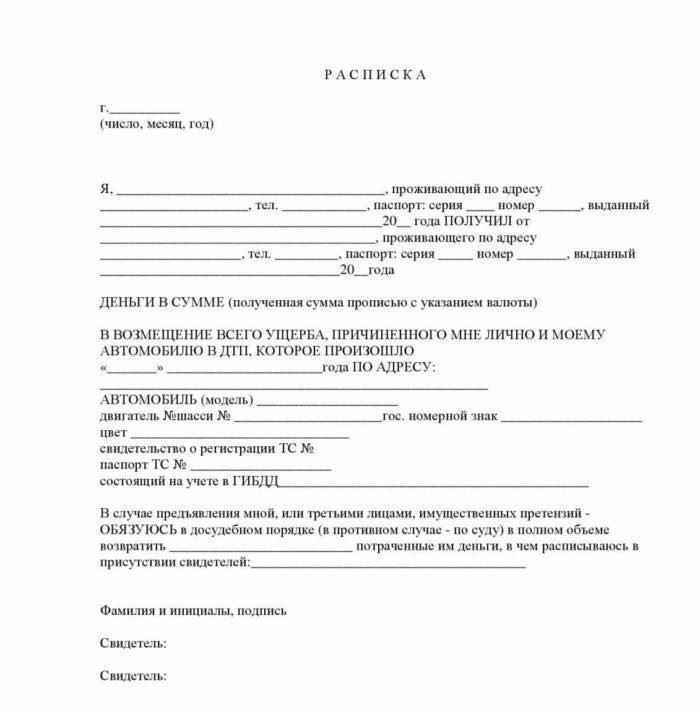 Юридическое значение расписки